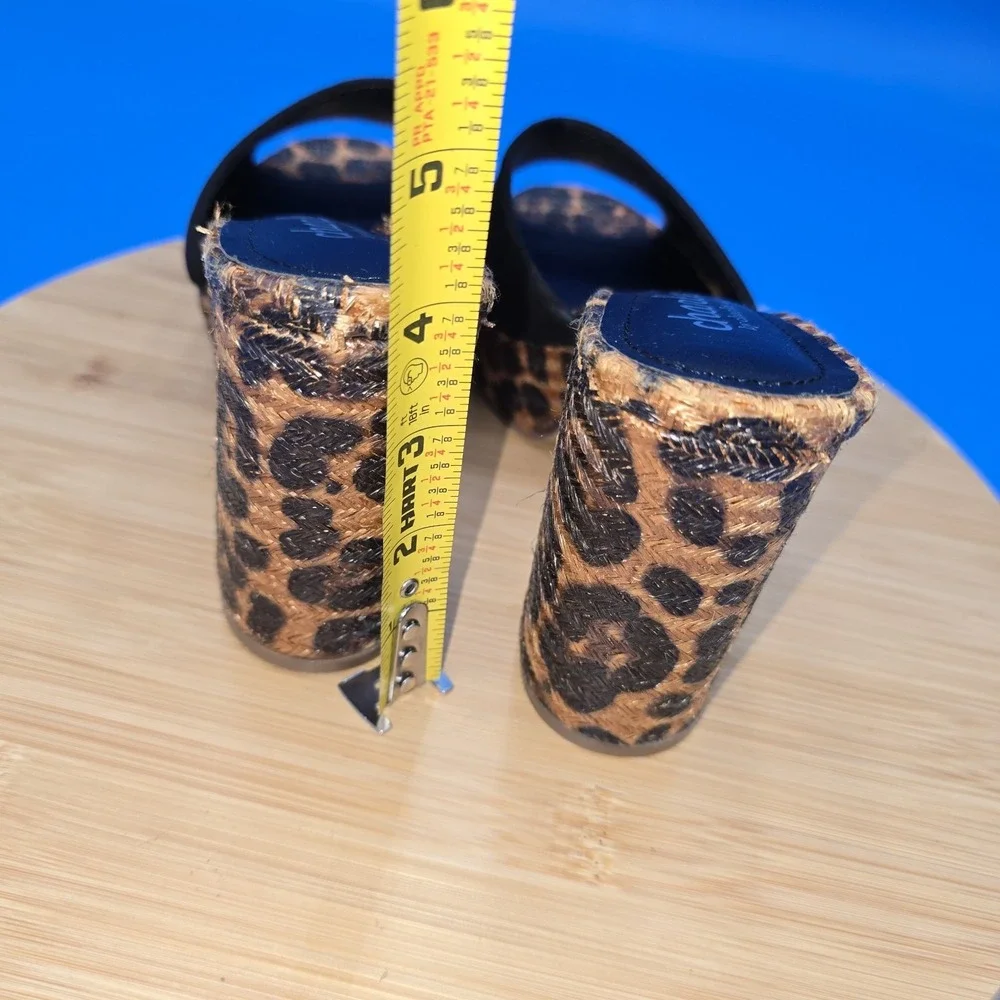 Charles By Charles David Size 6M Black Leopard‎ Myles Platform Sandal